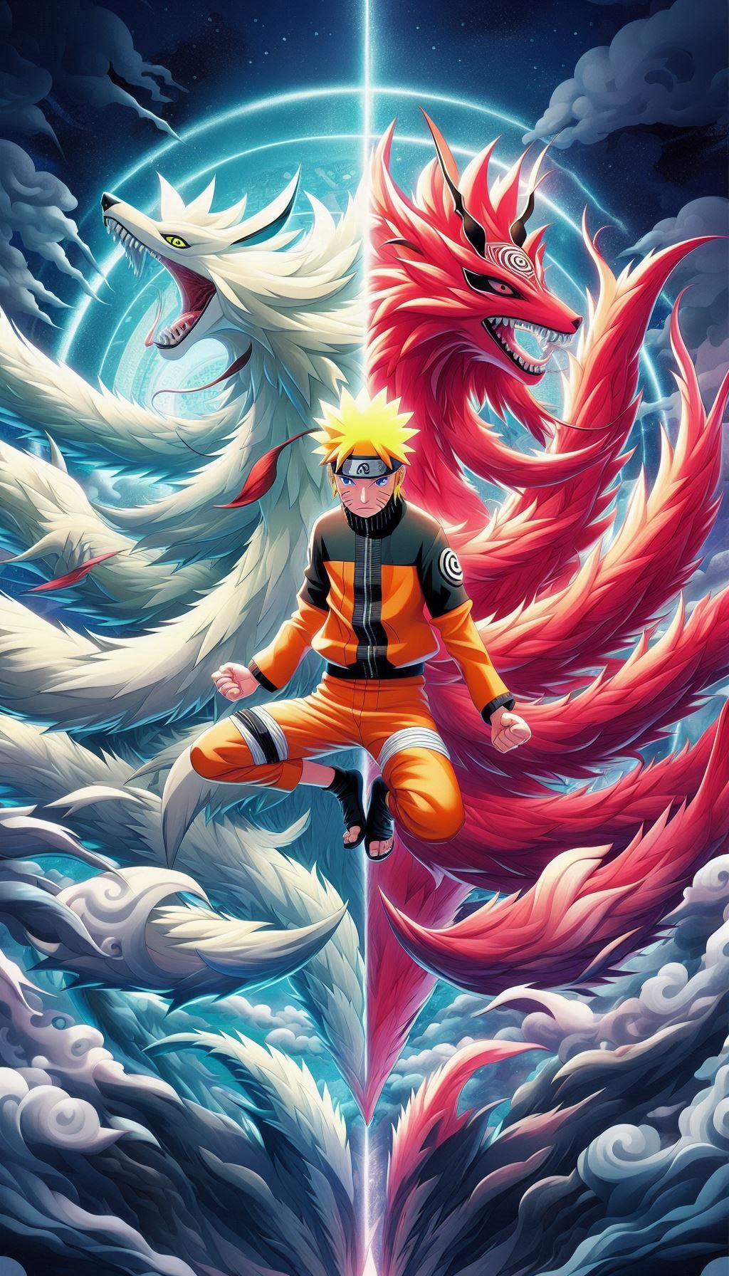 Kurama and Naruto wallpaper